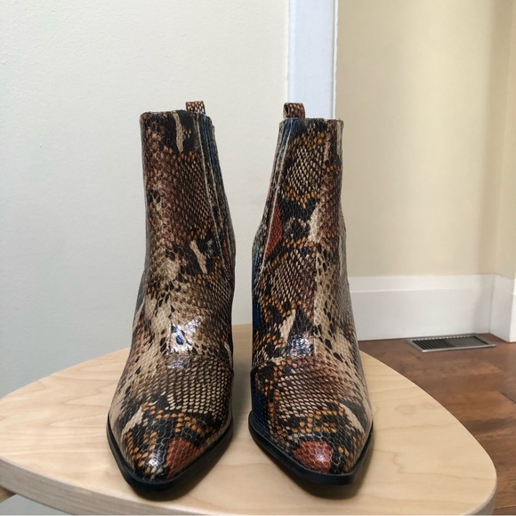ASOS Raid Swallow Coloured Snake Western Boots 🪶 tan multi 🪬 US 8 🧡 - Picture 11 of 15